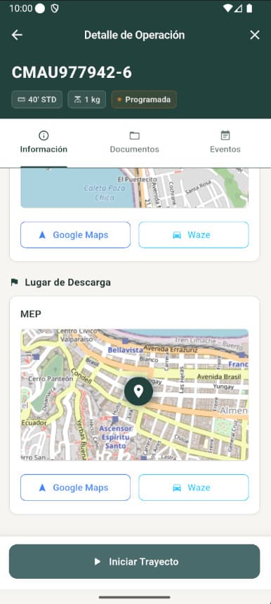 App RutaLink: documentación y seguimiento de la operación desde el celular